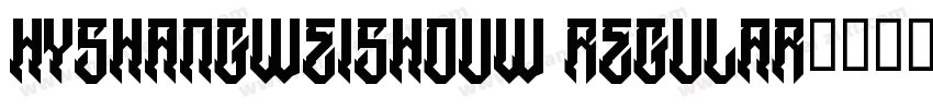 HYshangweishouw regular字体转换